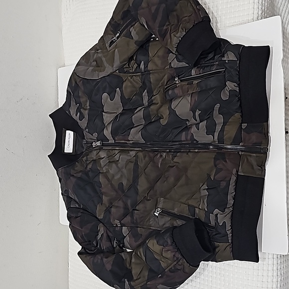 Calvin Klein Mens Jacket Camo Quilted Bomber Jacket Size M - Picture 12 of 14